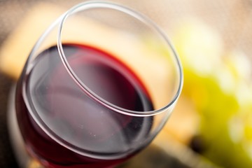 Glass of Red Wine - Close Up