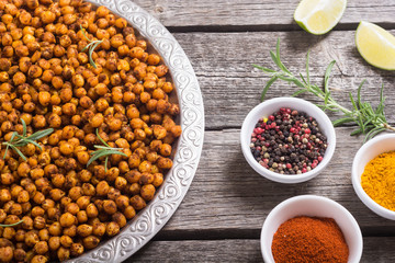 Roasted chickpeas with rosemary