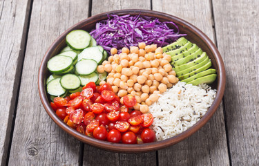 Healthy vegetarian salad