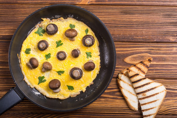 Omelette with mushroom