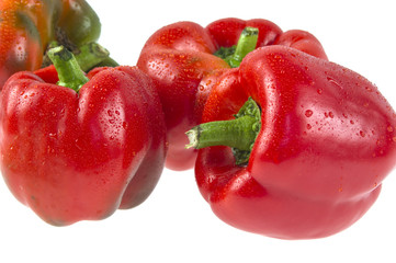 red pepper on isolated white background