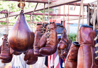 Boxing gloves at Portobello market