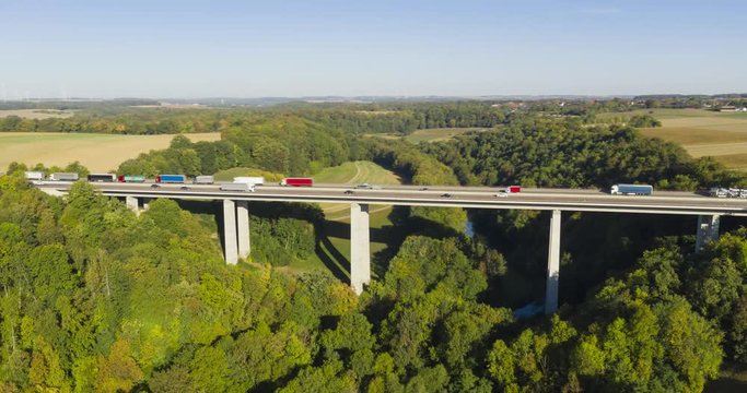 Hyperlapse, Traffic On Jagsttal Bridge, A6 Autobahn, Germany