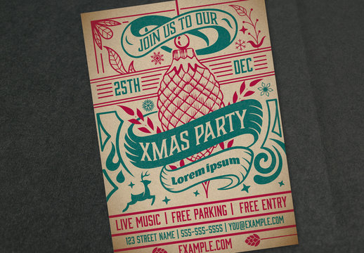 Christmas Party Invitation Layout