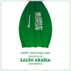 vector illustration Saudi Arabia national day in September 23 th. Saudi Arabia flag with Happy independence day	