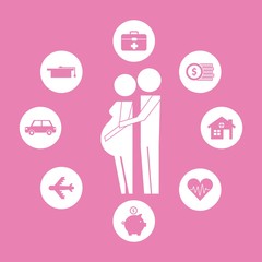 couple pregnancy hugging family protection