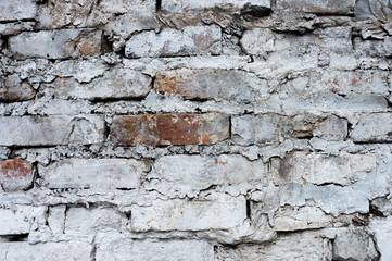 old background collapses a brick wall