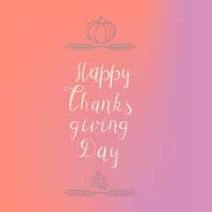 Happy thanksgiving concept background. Simple illustration of happy thanksgiving vector concept background for web design