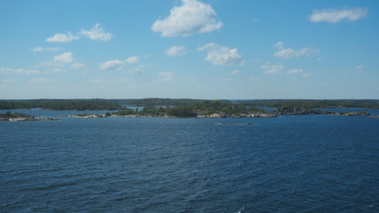 sunny day at the archipelago sea in sweden