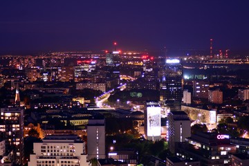Panorama of the city at night
