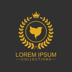 Luxury Bird Logo template in vector for Restaurant, Royalty, Boutique, Cafe, Hotel, Heraldic, Jewelry, Fashion and other vector illustration