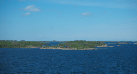 sunny day at the archipelago sea in sweden