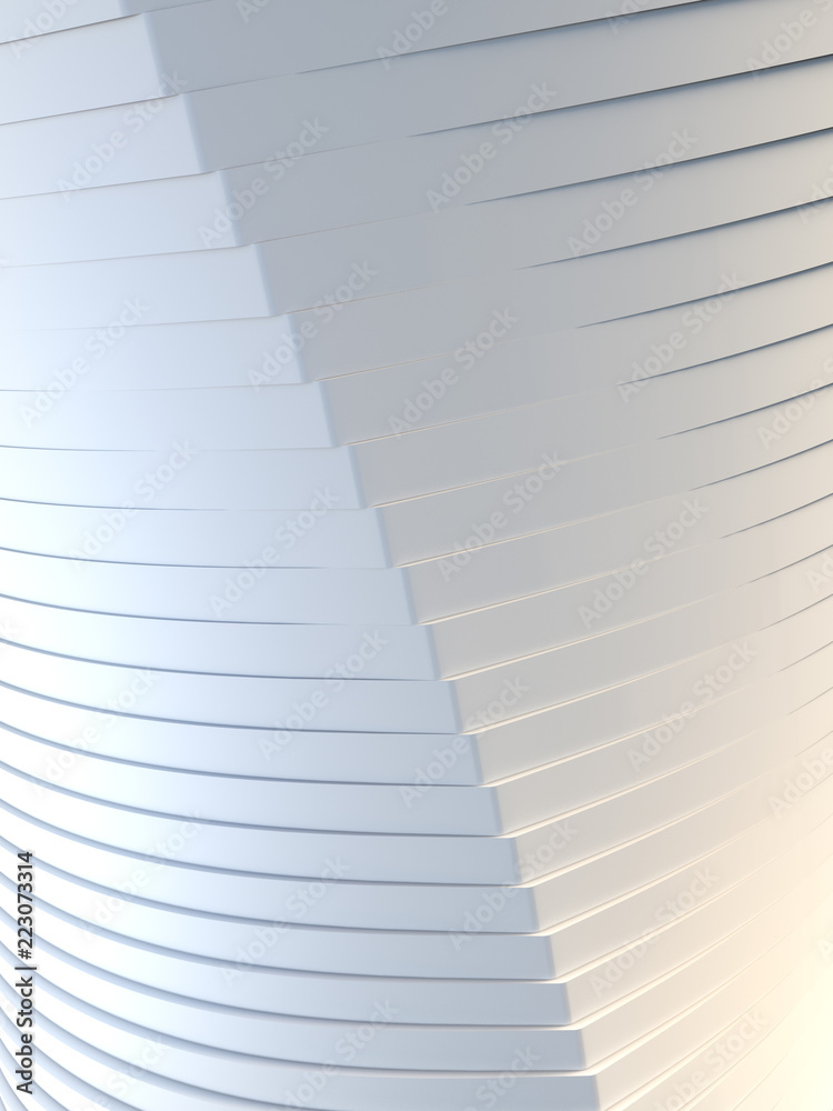 Aufkleber white stripe pattern futuristic background. 3d render illustration