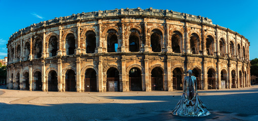 Panorama der Arena von Nimes, Frankreich 