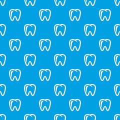Molar pattern vector seamless blue repeat for any use