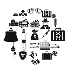 Investigation icons set. Simple set of 25 investigation vector icons for web isolated on white background