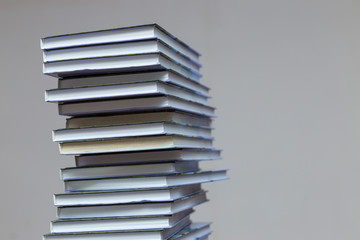 The books on the table