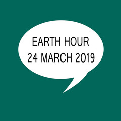 Conceptual hand writing showing Earth Hour 24 March 2019. Business photo showcasing Celebrate Sustainability Save the Planet Lights Off.