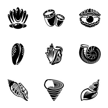 Barnacle icons set. Simple set of 9 barnacle vector icons for web isolated on white background