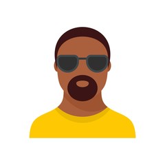 Hip hop man icon. Flat illustration of hip hop man vector icon for web design