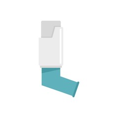 Asthma inhaler icon. Flat illustration of asthma inhaler vector icon for web design