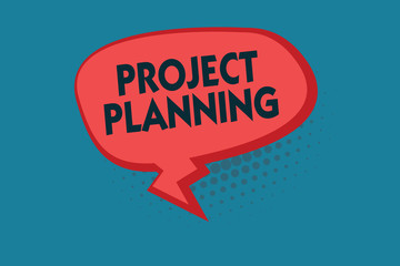 Writing note showing Project Planning. Business photo showcasing schedules such as Gantt charts to plan report progress.