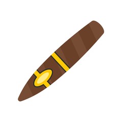 Nicotine cigar of cuba icon. Flat illustration of nicotine cigar of cuba vector icon for web design