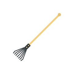 Fan rake icon. Flat illustration of fan rake vector icon for web design