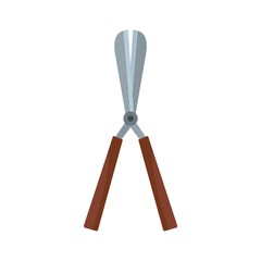 Scissors bush icon. Flat illustration of scissors bush vector icon for web design