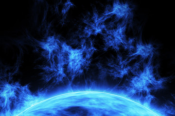 3d rendering, Fireball, flaming fire