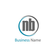 Initial Letter NB Logo Template Design