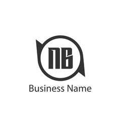 Initial Letter NB Logo Template Design