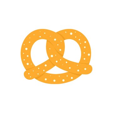recommend clip art: Soft pretzel icon. Flat illustration of soft pretzel vector icon for web design