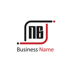 Initial Letter NB Logo Template Design