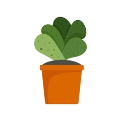 Fototapeta premium House cacti pot icon. Flat illustration of house cacti pot vector icon for web design