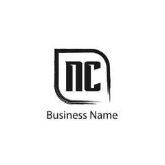 Initial Letter NC Logo Template Design