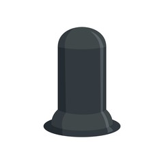 Black condom icon. Flat illustration of black condom vector icon for web design