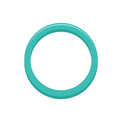 Hormonal ring icon. Flat illustration of hormonal ring vector icon for web design