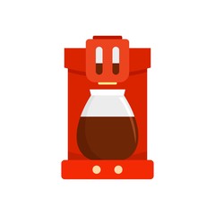 Coffee machine icon. Flat illustration of coffee machine vector icon for web design