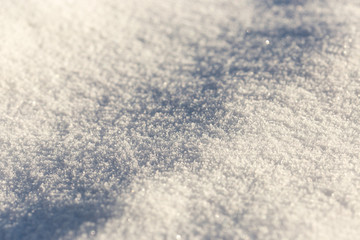 Macro background of snow