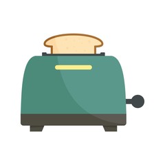 Bread toaster icon. Flat illustration of bread toaster vector icon for web design