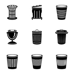 Hackwork icons set. Simple set of 9 hackwork vector icons for web isolated on white background