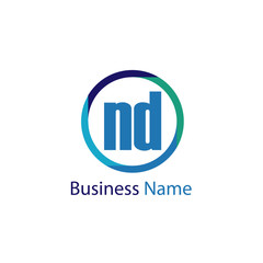 Initial Letter ND Logo Template Design