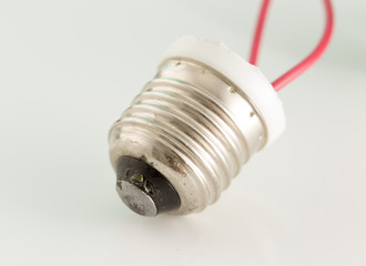 Lamp socket on a white background