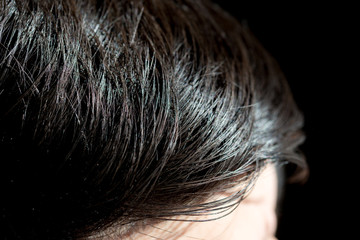 Hair close-up view from above