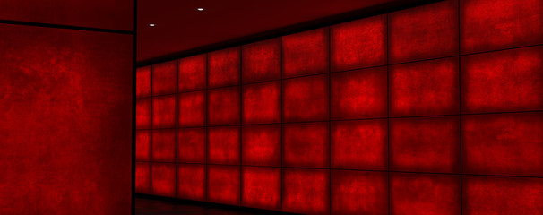 Grungy light walls 3d rendering