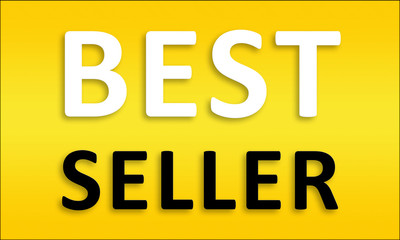 Best Seller - Golden business poster. Clean text on yellow background.