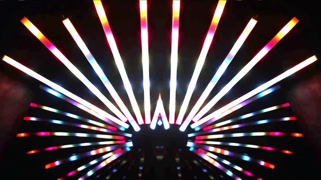 Abstract colorful lights on dark background 