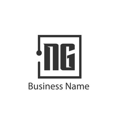 Initial Letter NG Logo Template Design
