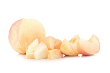 peach piece isolated on white background